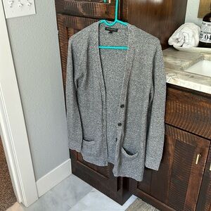 Gray long cardigan, heavy weight